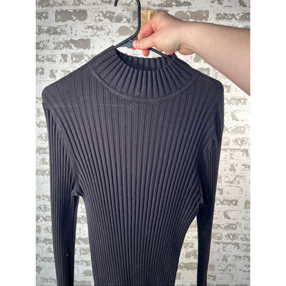 Loft | women black ribbed turtle neck sweater